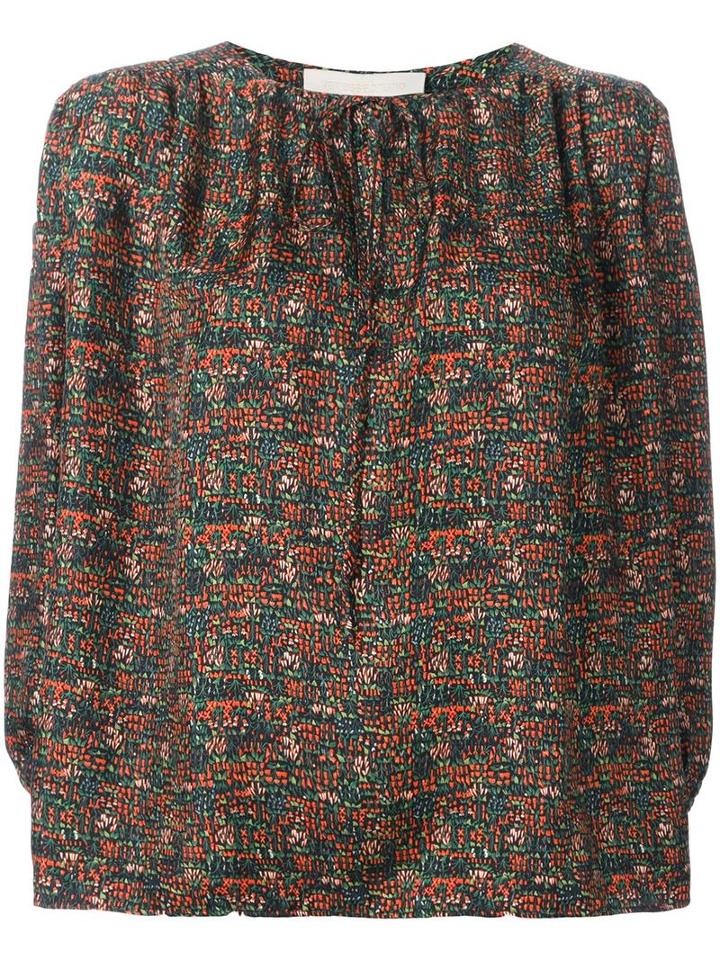 Vanessa Bruno Plant Print Blouse, Women's, Size: 36, Green, Silk