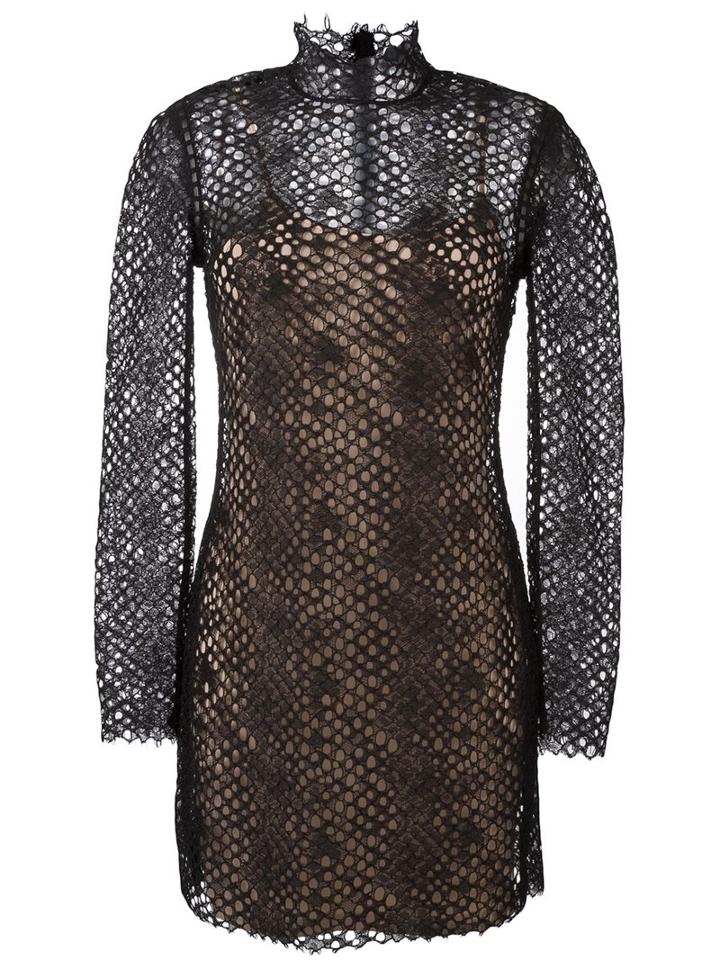 Alexander Wang Lace Mini Dress, Women's, Size: 6, Black, Cotton/nylon/rayon