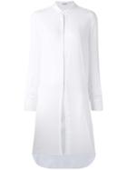 Brunello Cucinelli Elongated Shirt, Women's, Size: Large, White, Silk/spandex/elastane/brass