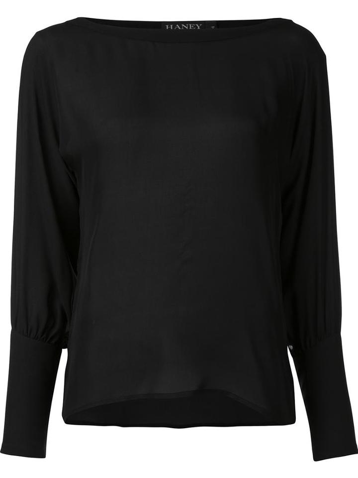 Haney 'benton' Dolman Sleeved Blouse, Women's, Size: 10, Black, Silk