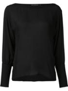 Haney 'benton' Dolman Sleeved Blouse, Women's, Size: 10, Black, Silk