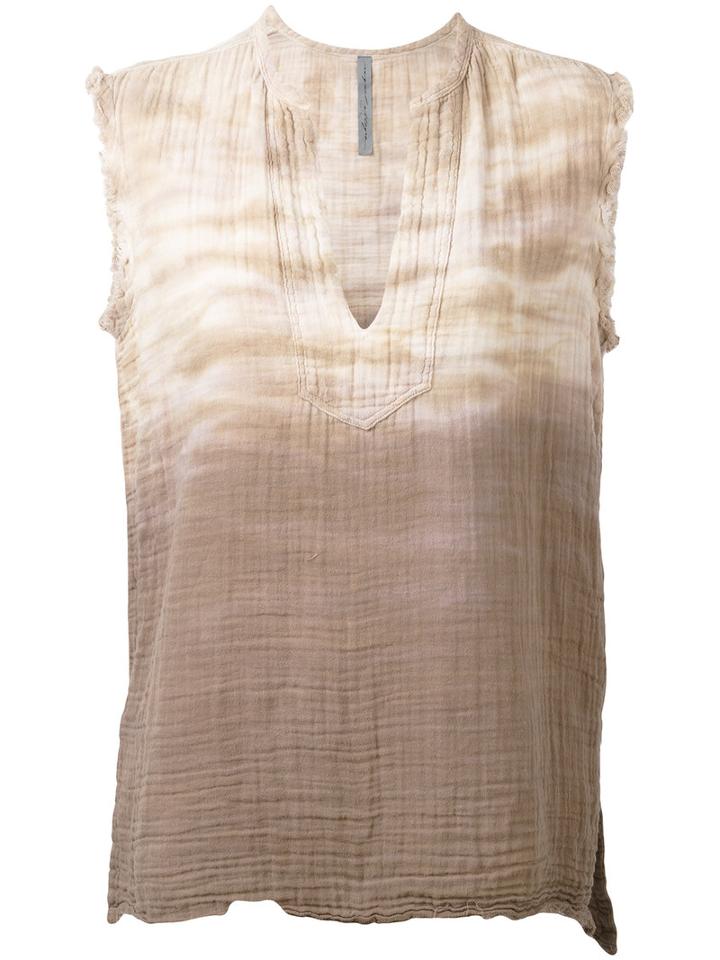 Raquel Allegra Tie-dye Print Top, Women's, Size: 0, Nude/neutrals, Cotton