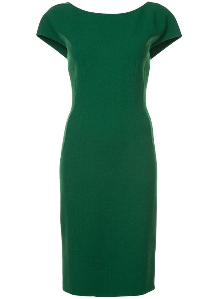 Oscar De La Renta Fitted Dress - Green