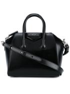 Givenchy Mini 'antigona' Tote, Women's, Black, Calf Leather/cotton