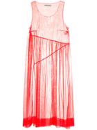 Molly Goddard Sheer Dress - Red