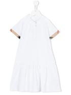 Burberry Kids - Short-sleeved Dress - Kids - Cotton/spandex/elastane - 5 Yrs, Toddler Girl's, White