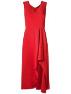 Reinaldo Lourenço - Front Slit Dress - Women - Acetate - 46, Red, Acetate