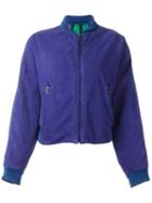 Versace Vintage Reversible Bomber Jacket, Women's, Size: 44, Blue