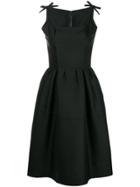 Nina Ricci Vintage Sleeveless Flared Midi Dress - Black
