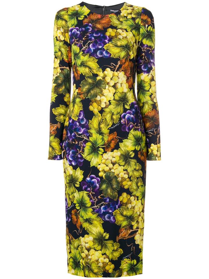 Dolce & Gabbana Grape Print Dress - Green