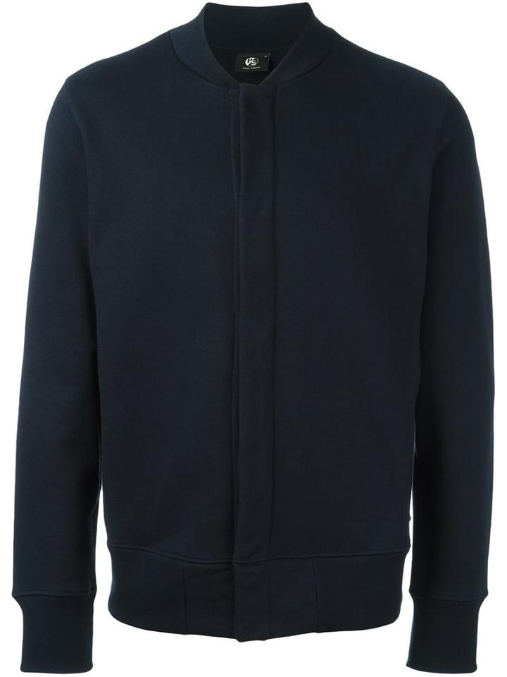 Ps By Paul Smith Buttoned Lightweight Jacket, Men's, Size: Large, Blue, Cotton