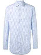 Etro Striped Embroidered Shirt, Men's, Size: 41, Blue, Cotton
