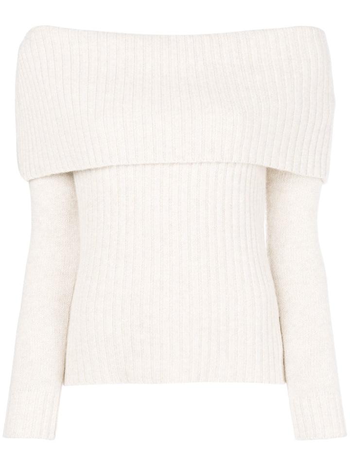 Pringle Of Scotland Ribbed Boat Neck Sweater - Nude & Neutrals