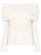 Pringle Of Scotland Ribbed Boat Neck Sweater - Nude & Neutrals