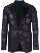 Lanvin Firework Jacquard Tuxedo Blazer, Men's, Size: 48, Black, Silk/cotton/polyamide/cupro