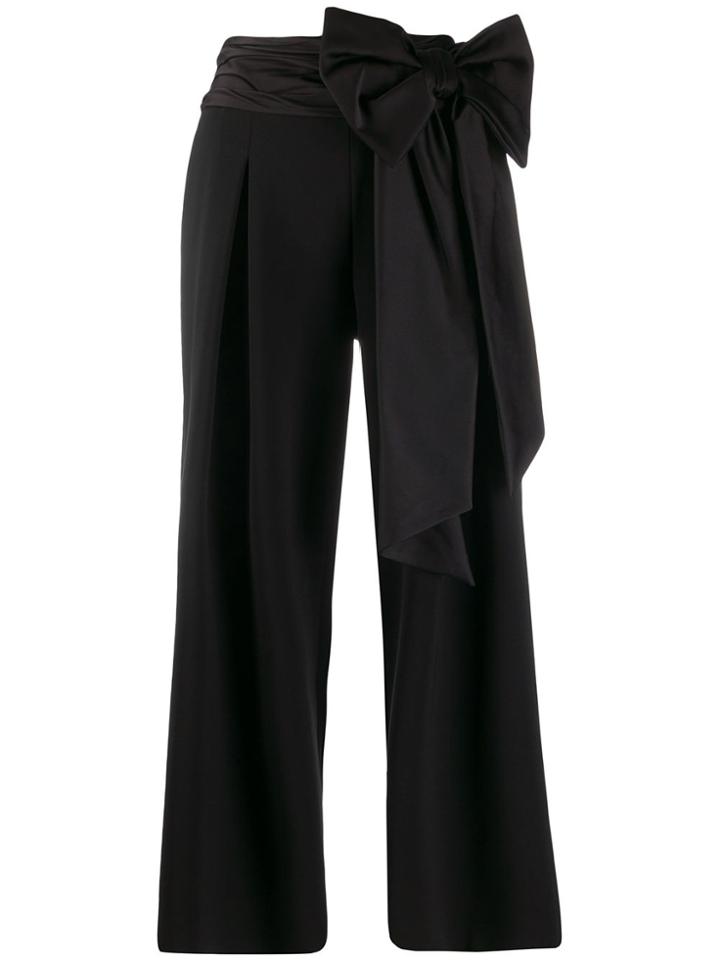 Moschino Bow Ribbon Cropped Trousers - Black
