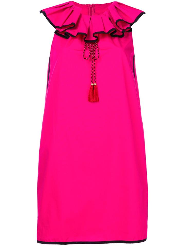 Philosophy Di Lorenzo Serafini Ruffled-collar Shift Dress - Pink &