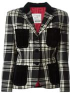 Moschino Vintage Tartan Jacket, Women's, Size: 44, Black