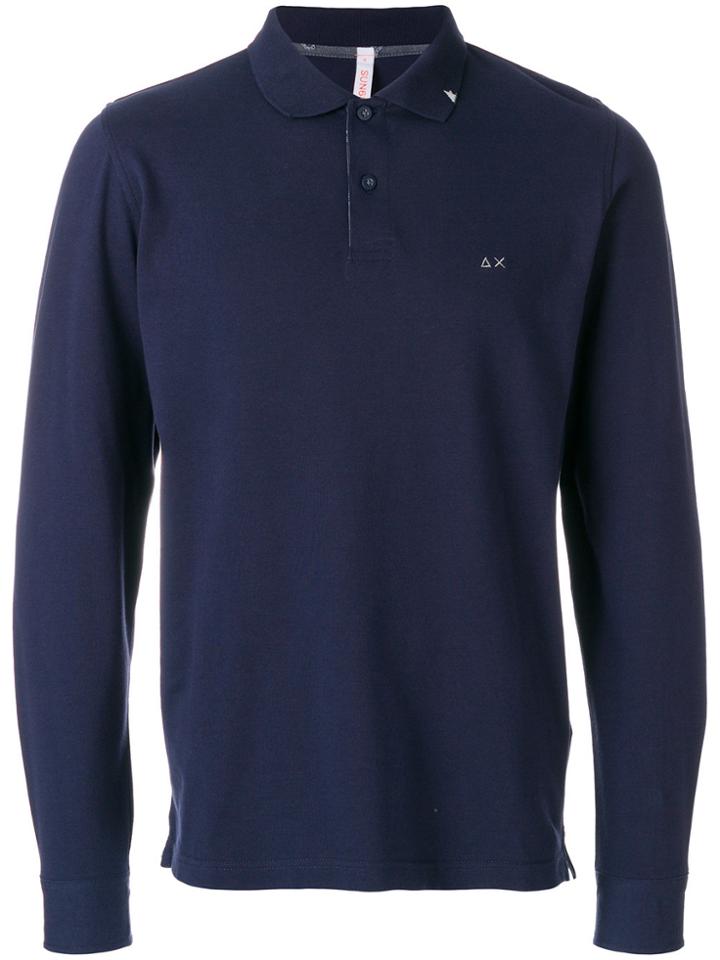 Sun 68 Long-sleeve Polo Top - Blue