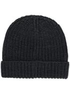 Eleventy Fitted Knitted Hat - Grey