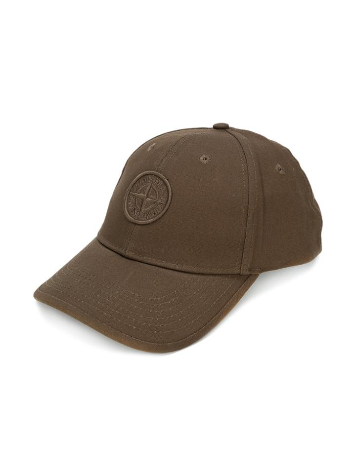 Stone Island Junior Logo Embroidered Cap - Green