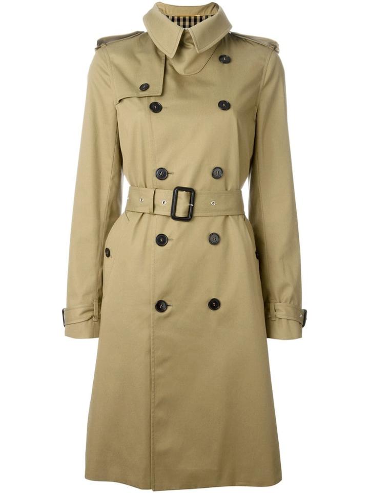 Saint Laurent Belted Trench Coat - Nude & Neutrals