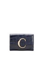 Chloé C Mini Tri-fold Wallet - Blue