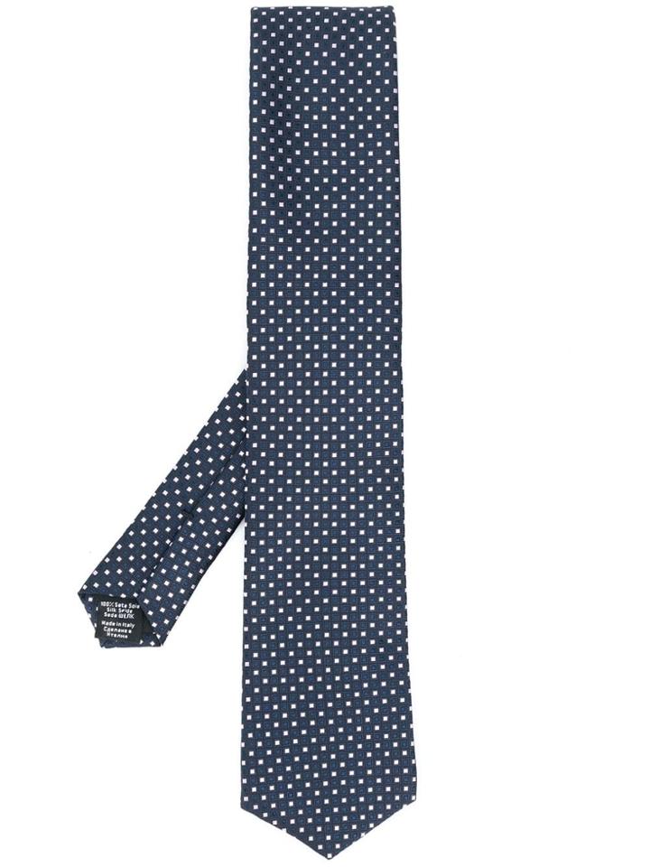 Boss Hugo Boss Woven Jacquard Tie - Blue