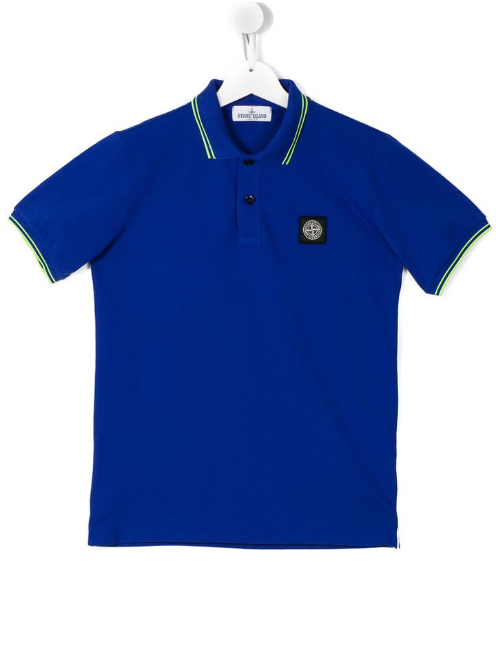 Stone Island Kids Classic Polo Shirt, Boy's, Size: 14 Yrs, Blue