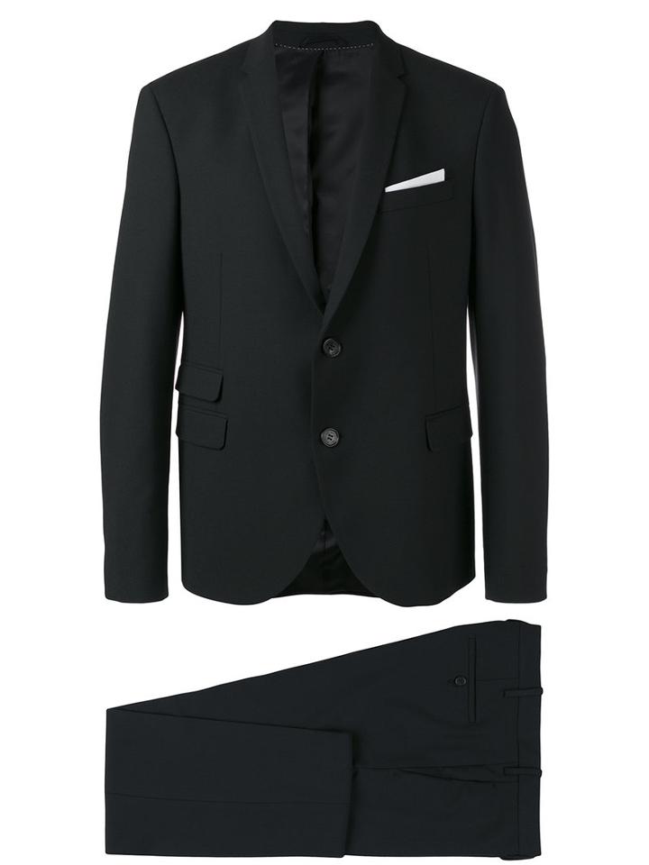 Neil Barrett - Slim Fit Classic Suit - Men - Cotton/polyester/spandex/elastane/virgin Wool - 50, Black, Cotton/polyester/spandex/elastane/virgin Wool
