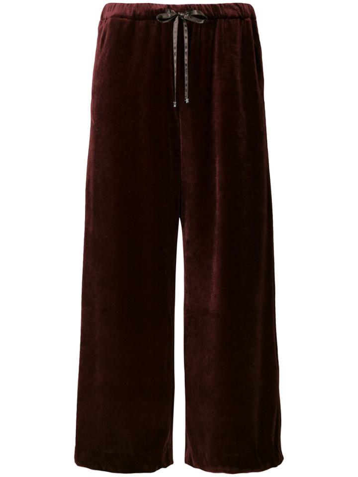 Astraet Drawstring Cropped Trousers - Red