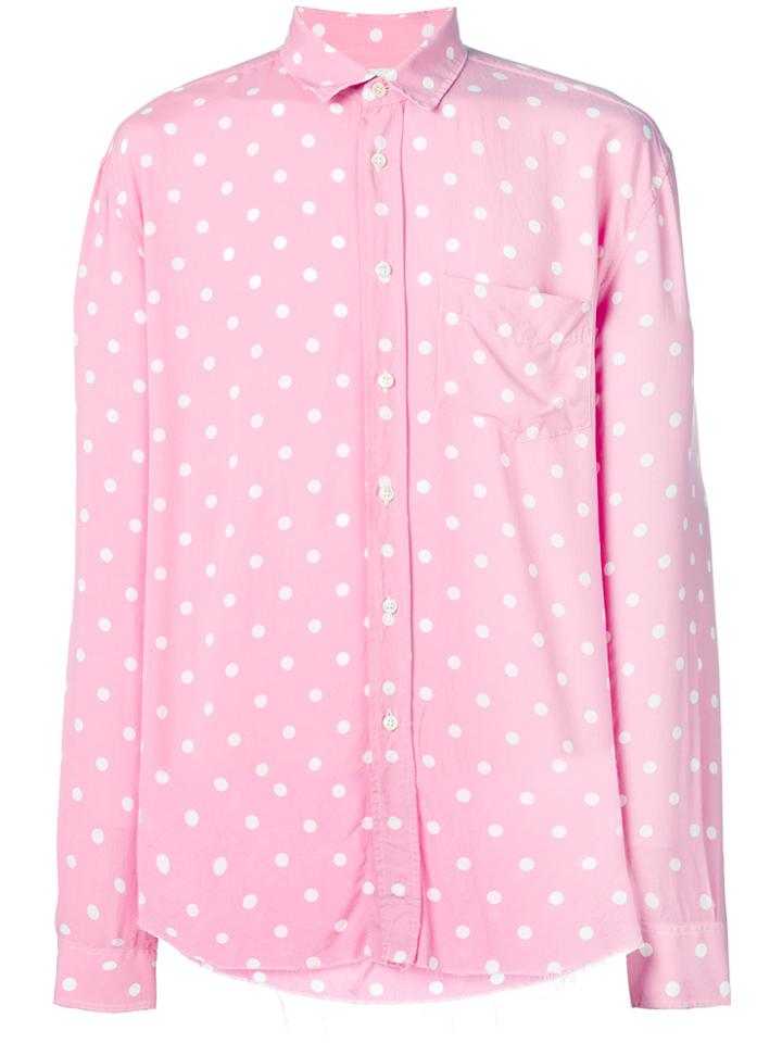 Saint Laurent Polka Dot Shirt - Pink & Purple