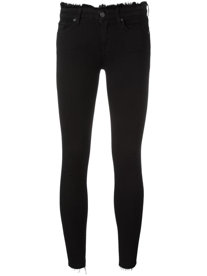 7 For All Mankind Skinny Jeans, Women's, Size: 25, Black, Modal/cotton/polyester/spandex/elastane