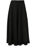 Aspesi Wide Leg Skirt Trousers - Black