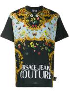 Versace Jeans Couture Floral-print T-shirt - Black