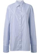 Delada - Classic Striped Shirt - Women - Cotton - 3, Blue, Cotton