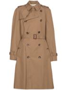 Gucci Cat Embroidered Trench Coat - Brown