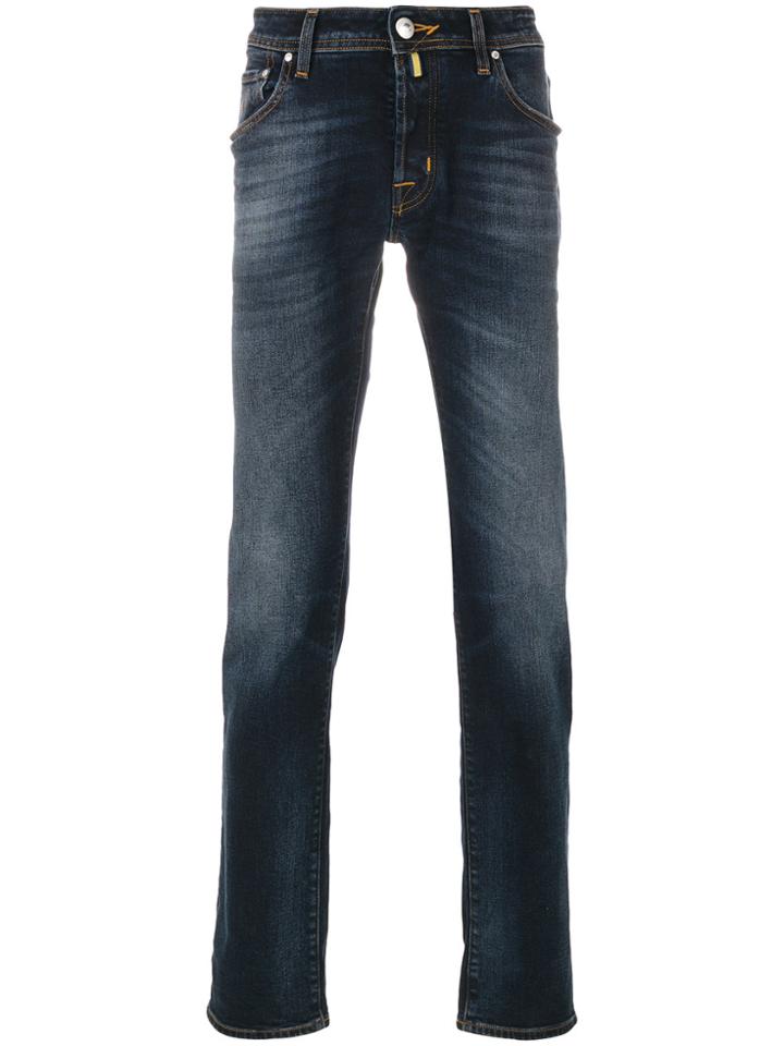 Jacob Cohen Stonewashed Slim-fit Jeans - Blue