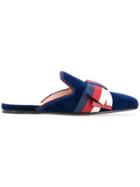 Gucci Sylvie Bow Slippers - Blue