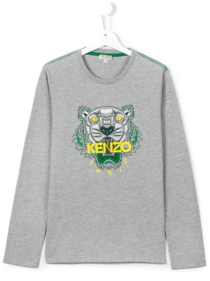 Kenzo Kids 'tiger' T-shirt, Boy's, Size: 14 Yrs, Grey