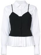Yigal Azrouel - Layered Bustier Shirt - Women - Cotton/spandex/elastane - 2, White, Cotton/spandex/elastane