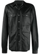 Rick Owens Leather Shirt - Black
