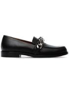 Givenchy Black Chain Leather Loafers