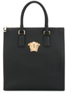 Versace Top Handles Tote, Men's, Black, Leather