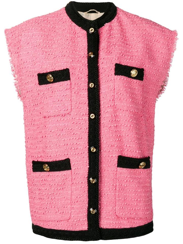 Gucci Bouclé Gilet - Pink