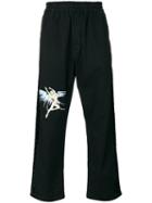 Off-white - Fairy Print Track Pants - Men - Cotton/spandex/elastane - M, Black, Cotton/spandex/elastane