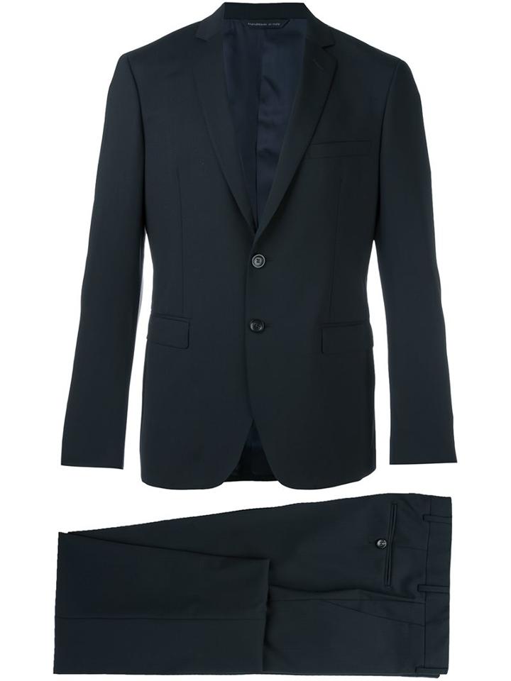 Tonello Two Piece Suit, Men's, Size: 52, Black, Spandex/elastane/viscose/virgin Wool