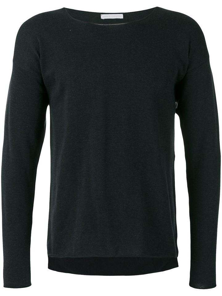 Société Anonyme Asymmetric Hem Pullover, Men's, Size: 2, Grey, Cotton