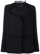 Giambattista Valli Fringed Tweed Jacket, Women's, Size: 42, Black, Silk/cotton/polyamide/virgin Wool