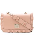 Red Valentino Ruffle-trimmed Shoulder Bag - Nude & Neutrals